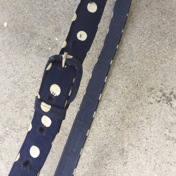 Vintage Dotty Fabric Belt. 3/4" width - Picture 2 of 5